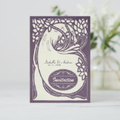 Peacock art Deko Einladung (Stehend Vorderseite)