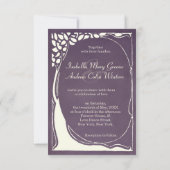 Peacock art Deko Einladung (Rückseite)