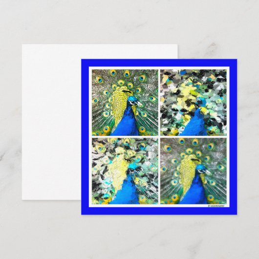 Peacock Art Magnetkarte (Vorne/Hinten)