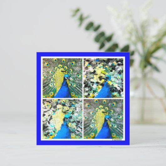 Peacock Art Magnetkarte (Stehend Vorderseite)