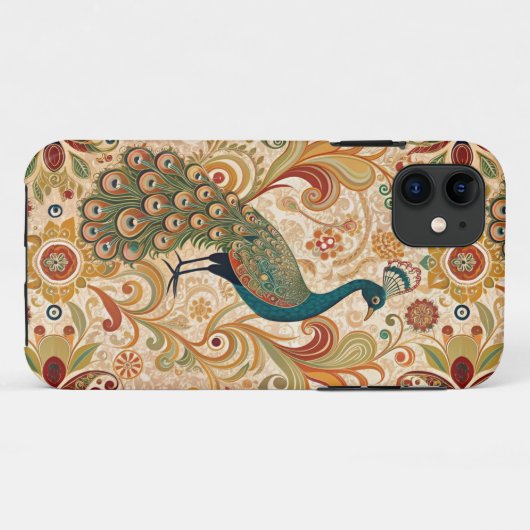 Peacock Art Morris Style Case-Mate iPhone Hülle (Rückseite (Horizontal))