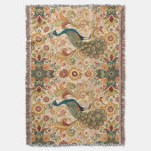 Peacock Art Morris Style Decke (Vorderseite Vertikal)