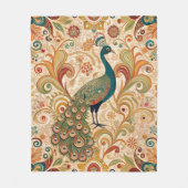 Peacock Art Morris Style Fleecedecke (Vorderseite)