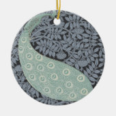 Peacock Art Nouveau Bird Classic Keramik Ornament (Vorne)