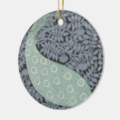 Peacock Art Nouveau Bird Classic Keramik Ornament (Links)
