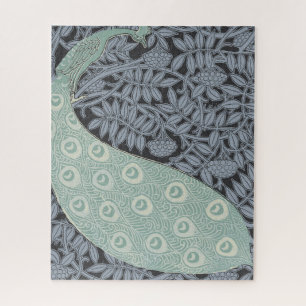 Peacock Art Nouveau Bird Classic Puzzle