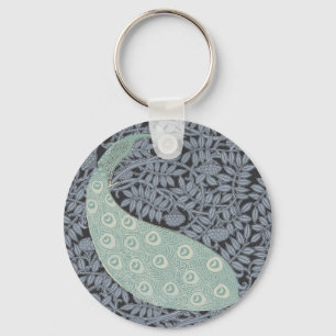 Peacock Art Nouveau Bird Classic Schlüsselanhänger