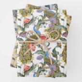 Peacock Art Nouveau Floral Pattern Geschenkpapier Set (Beispiel)
