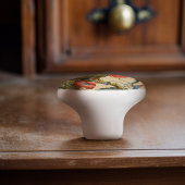 Peacock Art Nouveau Floral Pattern Keramikknauf