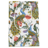 Peacock Art Nouveau Floral Pattern Morris Mittlere Geschenktüte (Vorderseite)