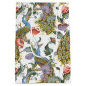 Peacock Art Nouveau Floral Pattern Morris Mittlere Geschenktüte (Rückseite)