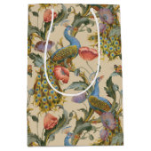 Peacock Art Nouveau Floral Pattern Morris Mittlere Geschenktüte (Vorderseite)