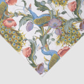 Peacock Art Nouveau Floral Pattern Seidenpapier (Detail)