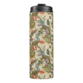 Peacock Art Nouveau Floral Pattern Thermosbecher (Vorderseite)