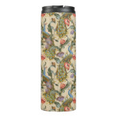 Peacock Art Nouveau Floral Pattern Thermosbecher (Rückseite)