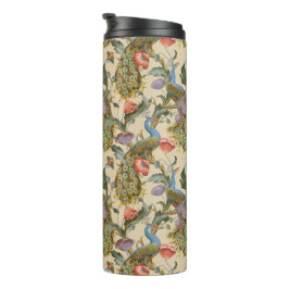 Peacock Art Nouveau Floral Pattern Thermosbecher