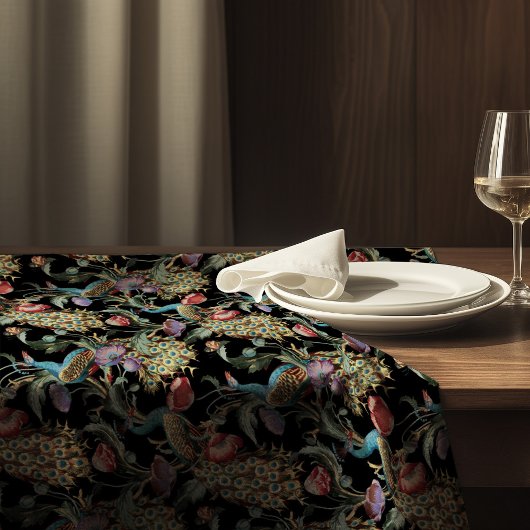 Peacock Art Nouveau Floral Pattern Tischdecke