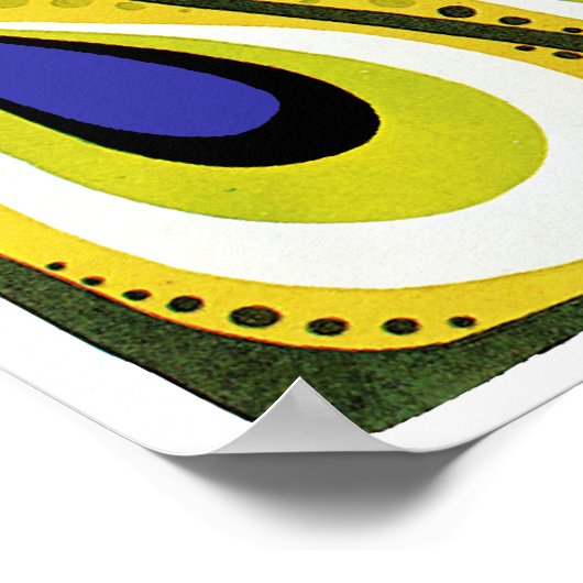 Peacock Art Nouveau Poster Print - Vintag (Ecke)