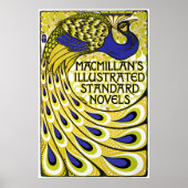 Peacock Art Nouveau Poster Print - Vintag (Vorne)