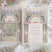 Peacock Art Nouveau Wedding Einladung