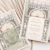 Peacock Art Nouveau Wedding Einladung