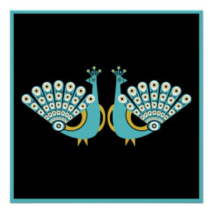 Peacock Art Zuhause Zubehör Poster