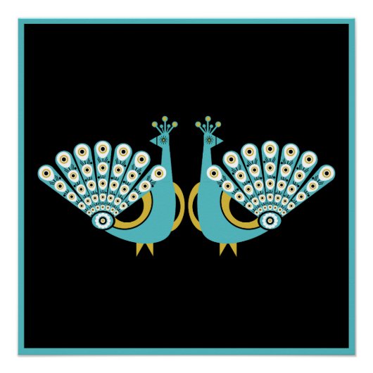 Peacock Art Zuhause Zubehör Poster (Vorderseite)