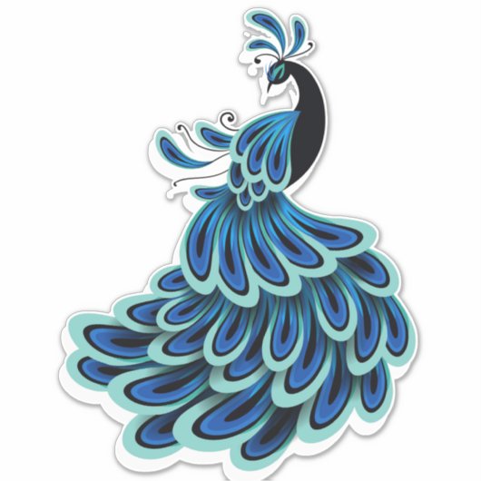 Peacock Aufkleber (Vorderseite)