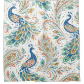 Peacock Aura Duschvorhang (Vorderseite)