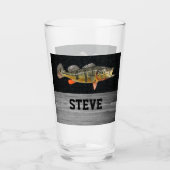 Peacock Bass Fischen Bier Angler Fischer Männer Glas (Vorderseite)