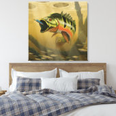 Peacock Bass Leinwanddruck (Insitu (Schlafzimmer))