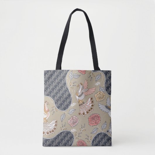 Peacock Batik Pattern Tasche (Vorderseite)