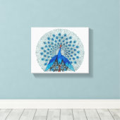 Peacock Beautiful Zeichnend Leinwanddruck (Insitu (Holzboden))