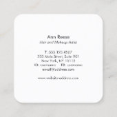 Peacock Beauty und Mode Quadratische Visitenkarte (Rückseite)