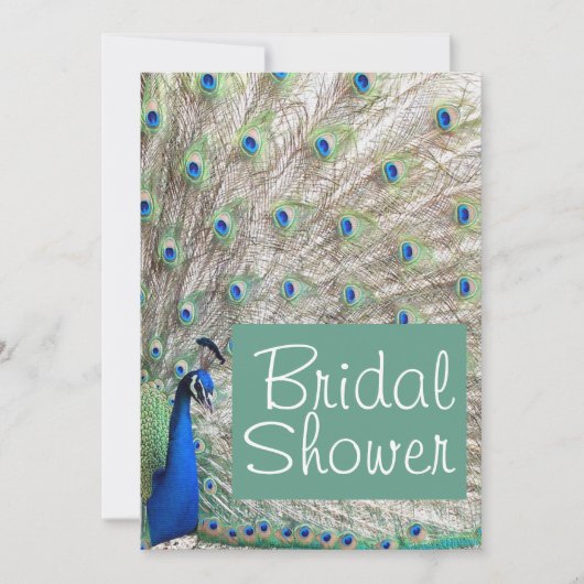 Peacock Bird Bridal Dusche Einladung (Vorderseite)