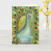 Peacock Bird danke Karte Royal Blue Big eye (Gelbe Blume)