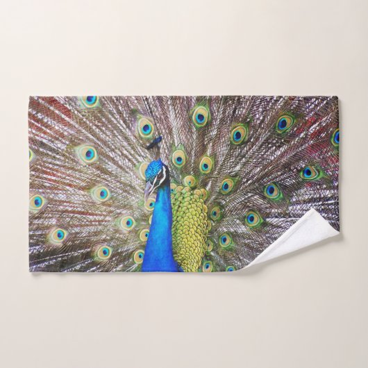 Peacock Bird Feathers Animal Bath Towel Set (Handtuch)