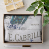 Peacock Bird Französisches Skript Ephemera Decoupa Seidenpapier (Geschenk)