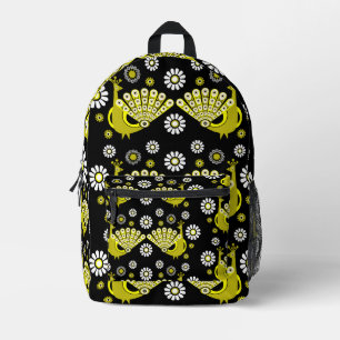 Peacock Bird Graphic Art Bedruckter Rucksack