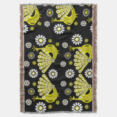Peacock Bird Graphic Art Decke (Vorderseite Vertikal)