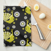 Peacock Bird Graphic Art Geschirrtuch (Viertel Falte)