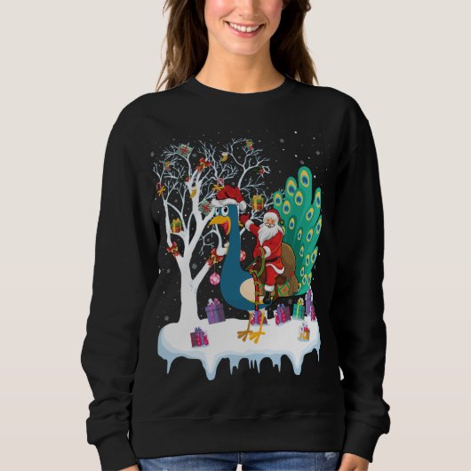 Peacock Bird Lover Weihnachten Sweatshirt (Vorderseite)