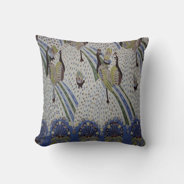 Peacock Bird Pattern Throw Kissen (Vorderseite)
