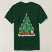 Peacock Bird Xmas Tree Lighting Santa Peacock Chri T-Shirt (Design vorne)