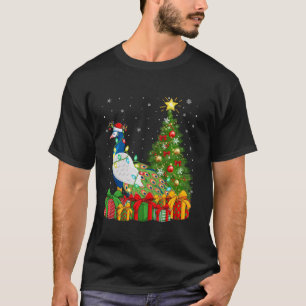 Peacock Bird Xmas Tree Lighting Weihnachtsmannmütz T-Shirt