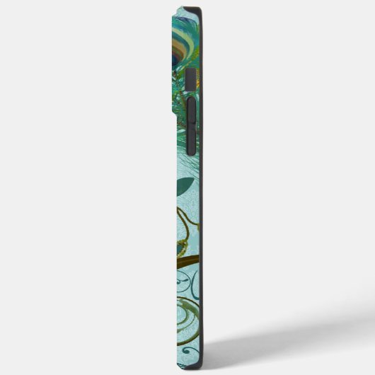 Peacock Birdcage Damask Case-Mate iPhone Hülle (Rückseite / Links)