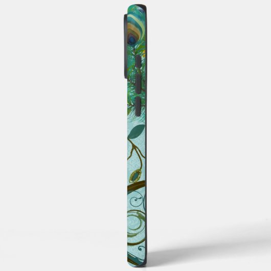 Peacock Birdcage Damask Case-Mate iPhone Hülle (Rückseite / Links)