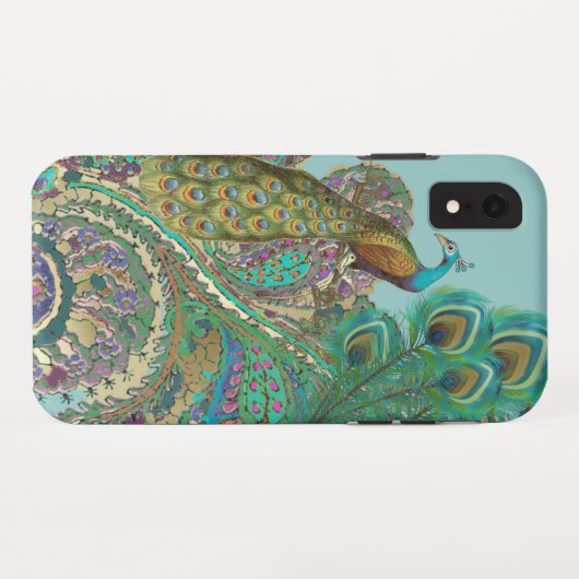 Peacock Birdcage Damask iTouch Case (Rückseite (Horizontal))