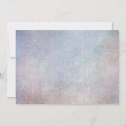 Peacock Birthday Einladung Vintag Blue Bird (Rückseite)