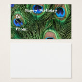 Peacock Birthday-Geschenketiketten (Vorne & Hinten)
